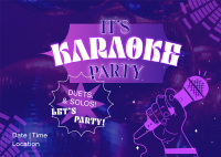 Karaoke Party Nights Postcard