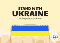 Stand With Ukraine Banner Postcard