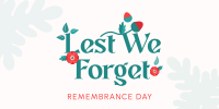 Remembrance Poppy Flower  Twitter Post Design