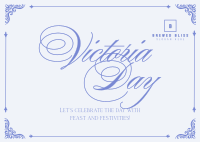 Victoria Day Greeting Postcard Design