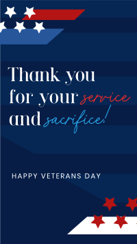 Service and Sacrifice Facebook Story Design