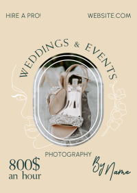 Wedding Photographer Rates Poster