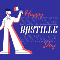 Hey Hey It's Bastille Day Instagram Post