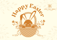 Modern Easter Bunny Postcard