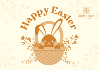 Modern Easter Bunny Postcard Image Preview