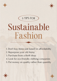 Stylish Chic Sustainable Fashion Tips Flyer