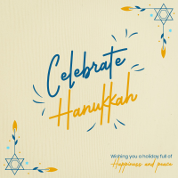 Hannukkah Holiday Instagram Post Design