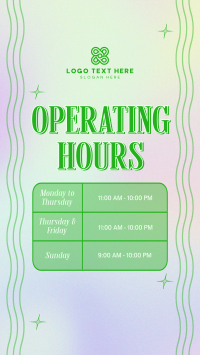 Y2K Operating Hours Instagram Reel Image Preview