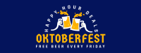 Oktoberfest Happy Hour Deals Facebook Cover Image Preview