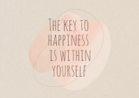 Key to Happiness Postcard