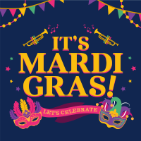 Modern Mardi Gras Instagram Post Design