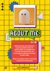 Quirky About Me Gamer  Flyer