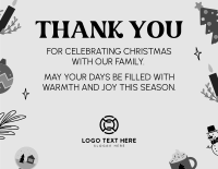 Quirky Christmas Thank You Card Image Preview