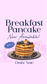 Breakfast Blueberry Pancake Instagram Reel Image Preview