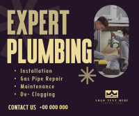 Expert Plumbing Facebook Post Design