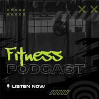 Grunge Fitness Podcast Linkedin Post Design