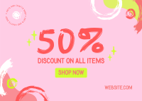 Discount for Artists Postcard Image Preview