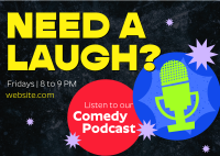 Podcast for Laughs Postcard