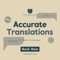 Modern Translation Service Instagram Post Design