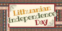 Folk Lithuanian Independence Day Twitter Post