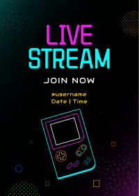 Neon Game Stream Flyer