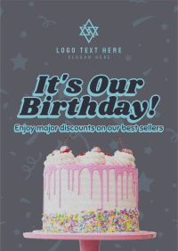 It's Our Birthday Doodles Poster