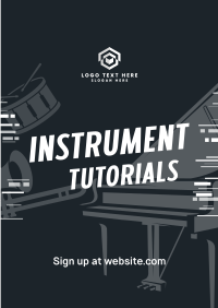 Music Instruments Tutorial Poster Design