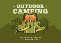 Outdoor Campsite Postcard