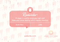 Dental Checkup Reminder Postcard