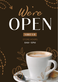 Cafe Opening Announcement Poster