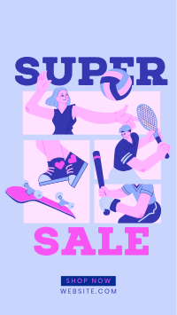 Super Sale in Sporting Goods Facebook Story