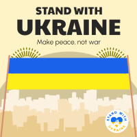 Stand With Ukraine Banner Instagram Post