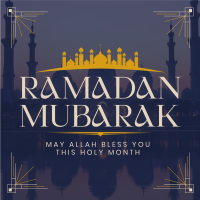 Mosque Silhouette Ramadan Instagram Post Design