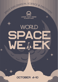 Retro Minimalist Space Week Poster