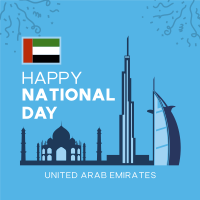 UAE National Day Landmarks Instagram Post Design