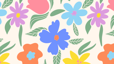 Modern Floral Zoom Background Image Preview