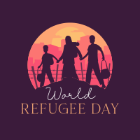 Refugees Silhouette Instagram Post
