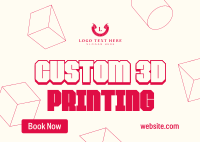 Custom 3D Printing Postcard