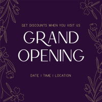 Floral Grand Opening Instagram Post