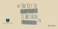 Happiness Within Yourself Twitter Post