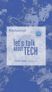 Glass Effect Tech Podcast Instagram Story