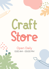 Craft Store Timings Flyer