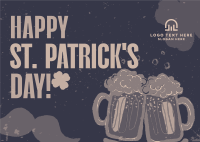 St. Patrick's Beer Greeting Postcard