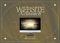 Minimalist Website Launch Postcard Design