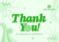 Quirky Thank You Postcard Design