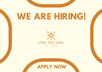 We're Hiring Postcard