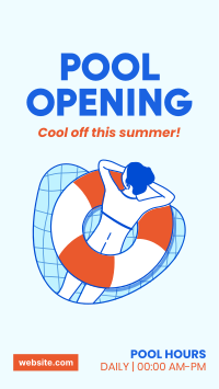 Pool Opening Instagram Story