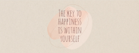 Key to Happiness Facebook Cover Image Preview