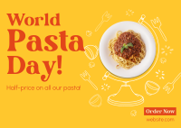 International Pasta Day Postcard example 2