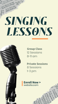 Singing Lessons Facebook Story